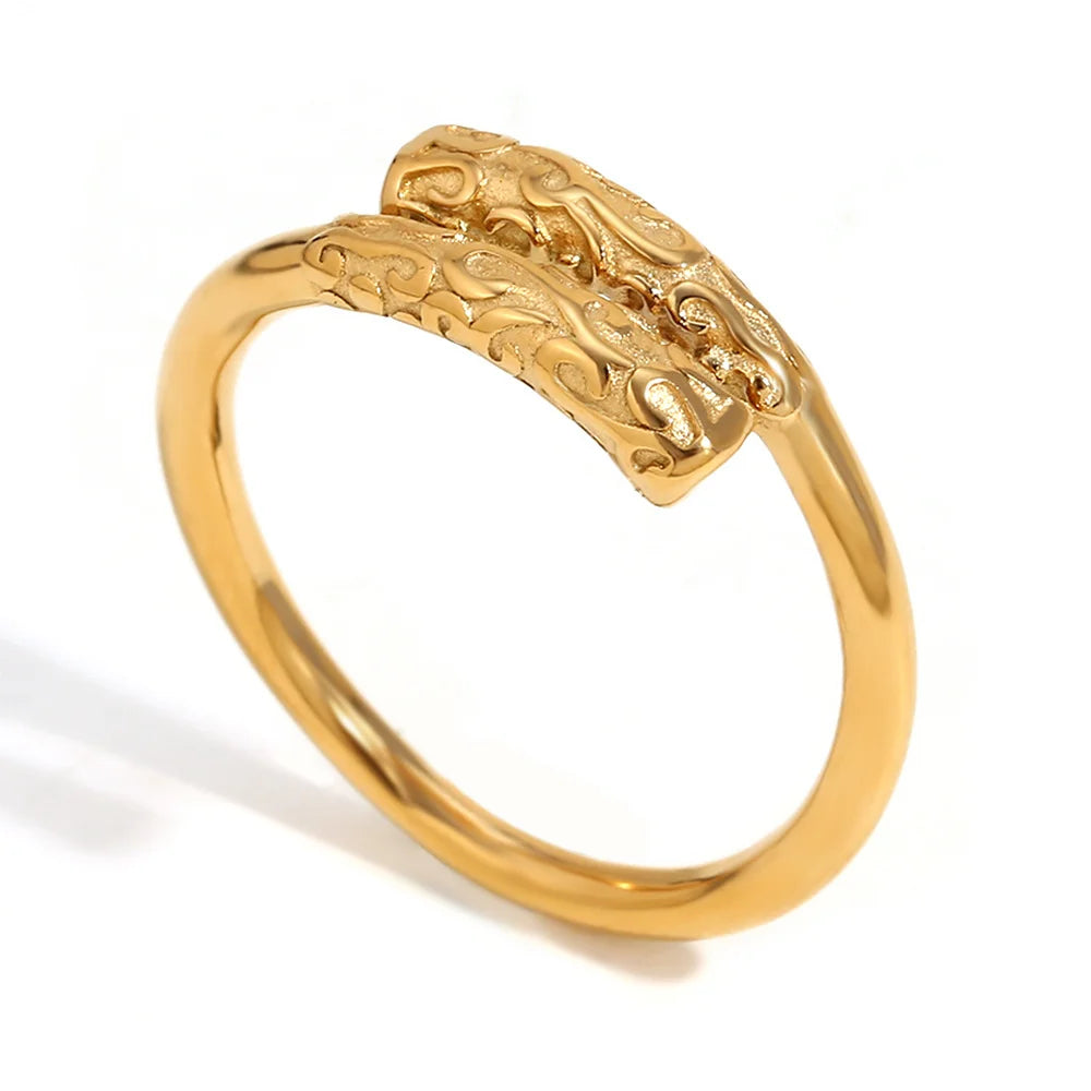 Ig Premium Retro Black Myth Wukong  18k Gold Plated Men's Ring