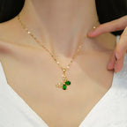 Korean Cosmos Geometric Titanium Steel Electroplating Earrings