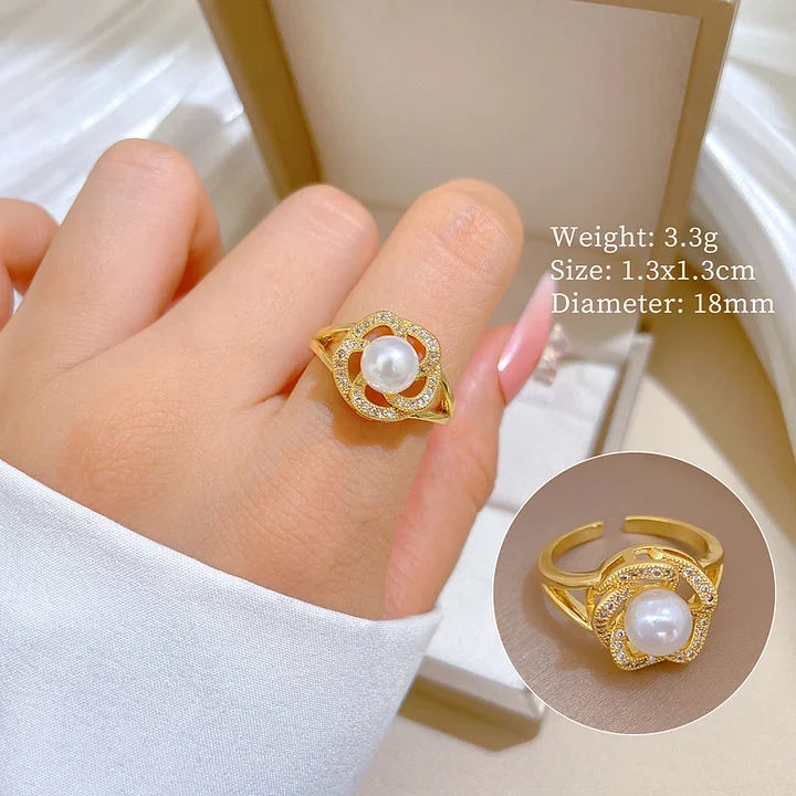 Korean Cosmos Geometric Titanium Steel Electroplating Ring