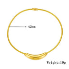 Fashion Round Titanium Steel Electroplating Necklaces