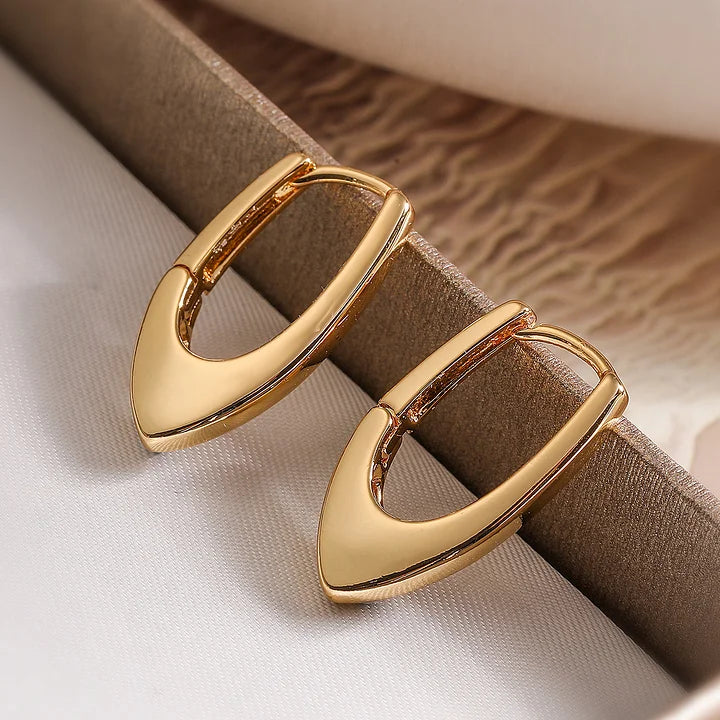 Minimalist Irregular Geometric Copper Electroplating Earring