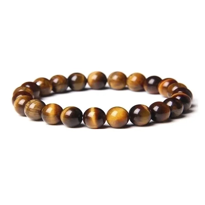Minimalist Wood Color Natural Stone Beaded Bracelets