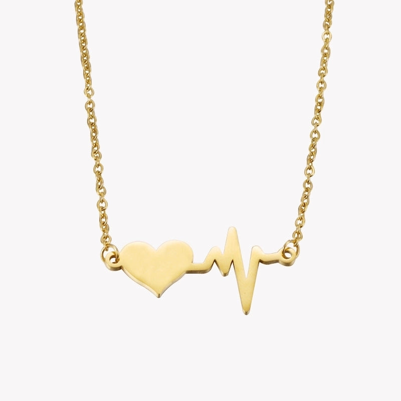 Stainless Steel 18k Gold Plated Minimalist Plating Solid Pendant Necklace