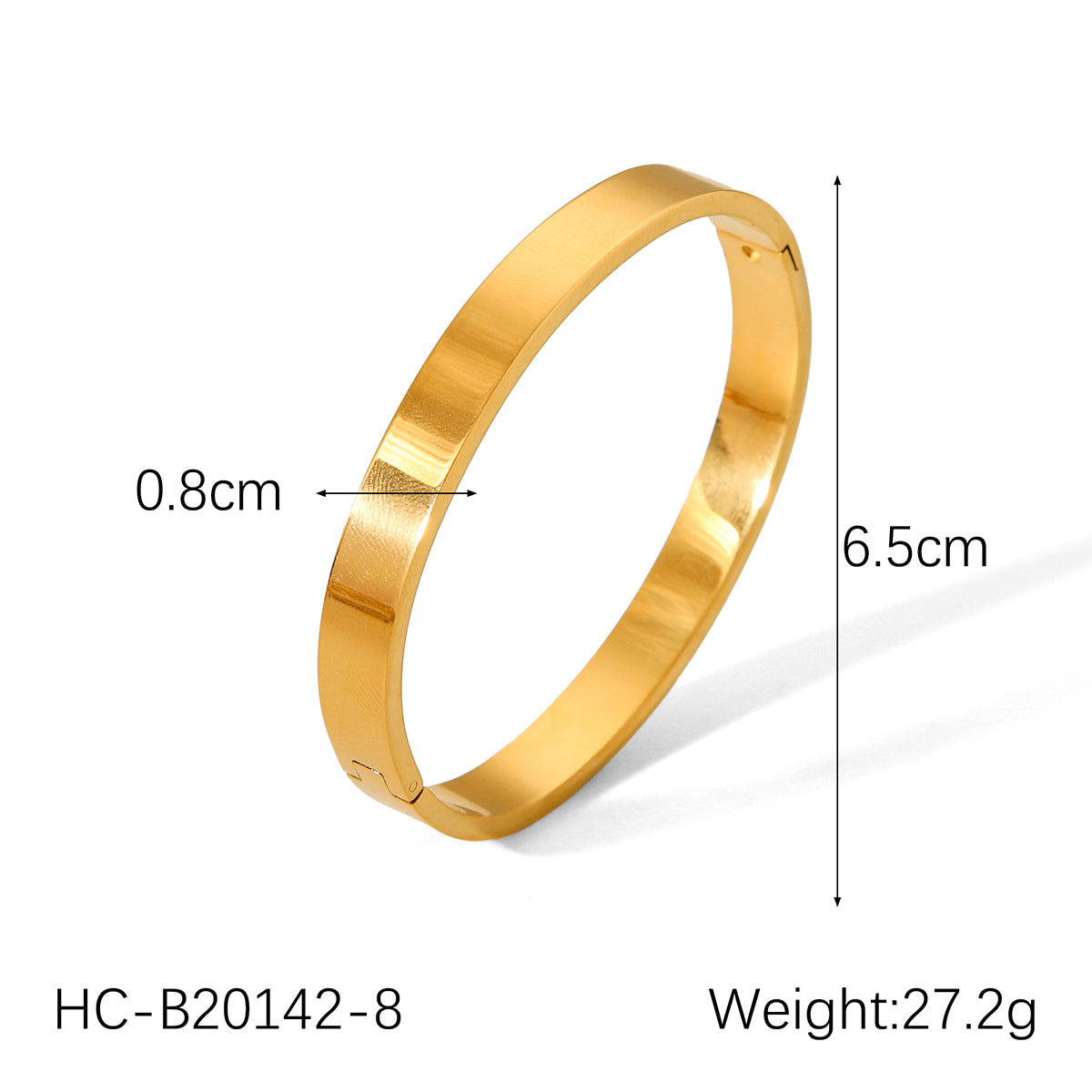 Thick Style Round Stainless Steel Electroplating Bangle